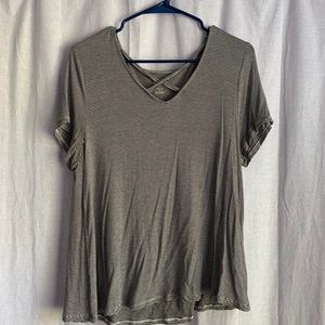 black and white stripped shirt